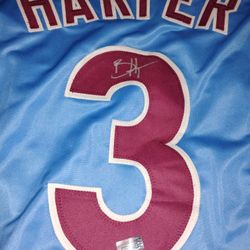 Bryce Harper Luka Doncic Autograph Signed Jerseys MLB NBA COA Phillies Lakers