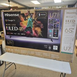 HISENSE 65 INCH ULED MINI LED TV'S 144HZ 65U75N TOP RATED IN STOCK W/WARRANTY - PAYMENT PLANS