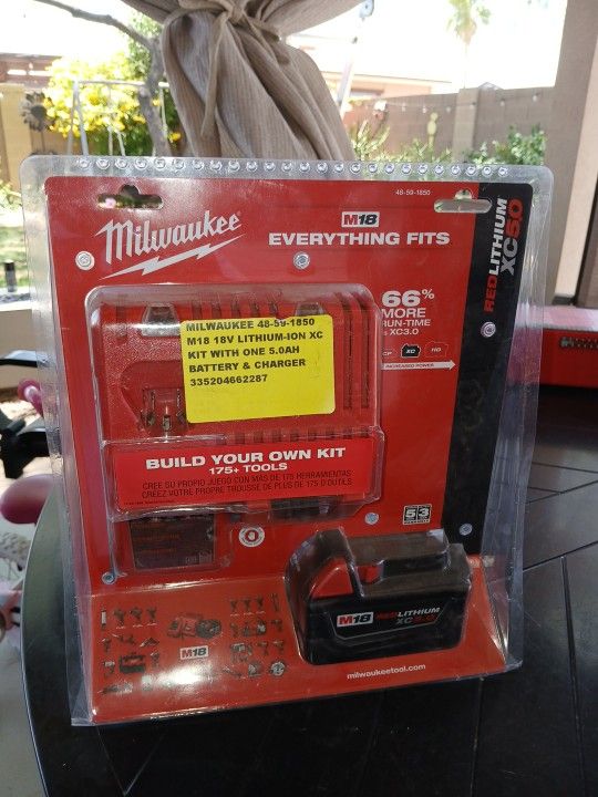 Milwaukee.
18 V . Charger and battery new
