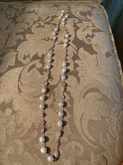 Pearl and stone necklace