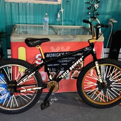  SE Bike ,black And Gold,24 Inch Bike