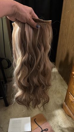 Wavy Hair Extensions Brown Blonde Highlights