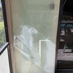 Glass Door And Stationary Panel
