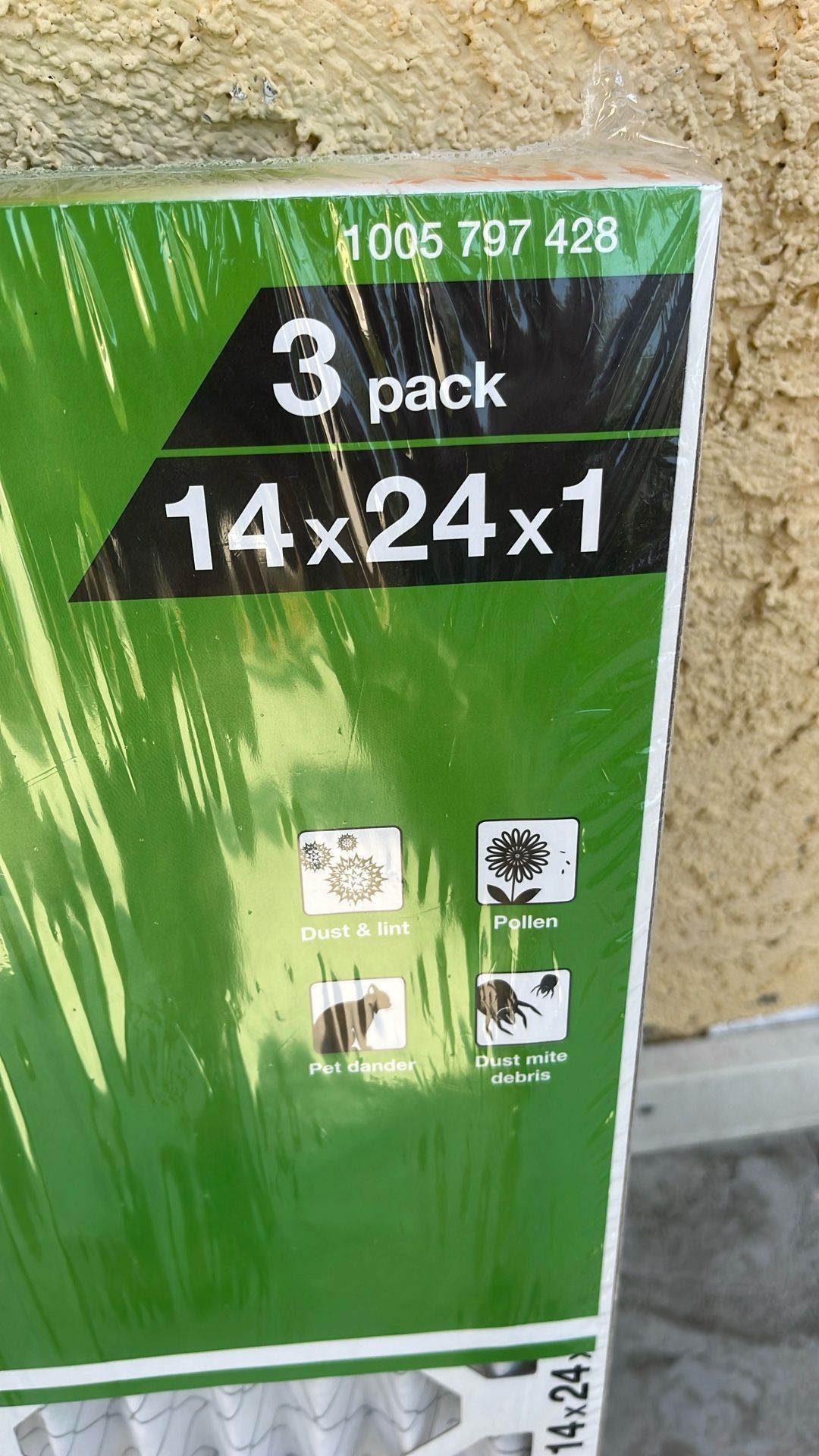 A/C Filter, 3 Pack HDX Dust & Pollen Pleated Air Filter, $15