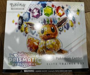 sealed Pokemon TCG Prismatic Evolutions Pokemon Center Exclusive Elite Trainer Box