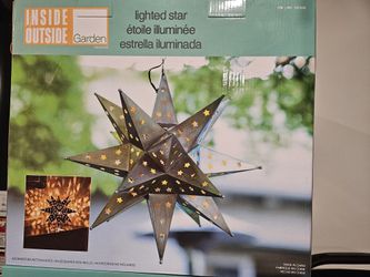 Lighted Star, LED, Bronze