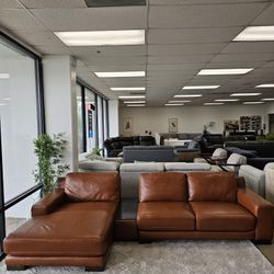 3-pc Leather Sectional Sofa-Darrium 