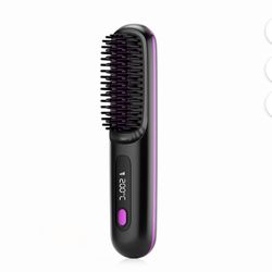 Go Brush Pro, 2025 New Gobrush Pro, Portable Straightener Brush,Gobrush Pro,Rechargeable Hair Straightener, Portable Straightener Brush for Travel (Bl