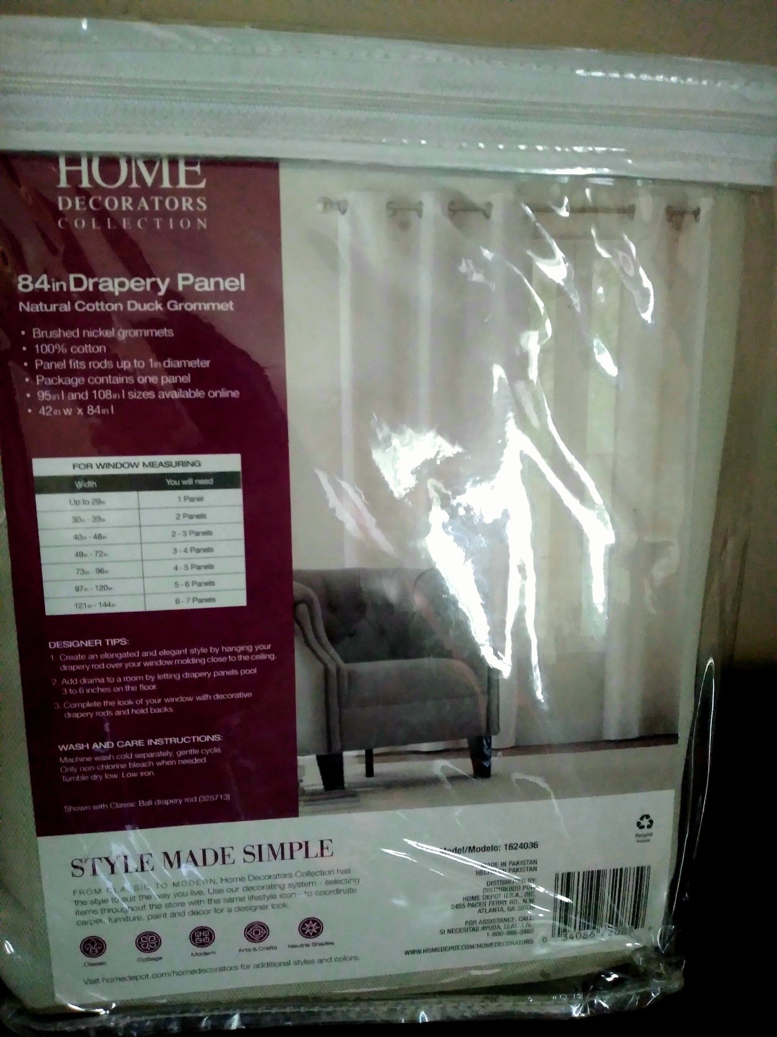 Home Decorators Collection - 84in Drapery Panel -