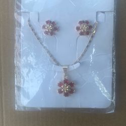 14kgold Plated With Synthetic Lab Created Rubies