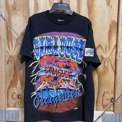 RARE Vintage NCAA Syracuse University Orangeman Stadium Lightning Tee