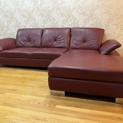  L-Shaped Leather Sectional Sofa