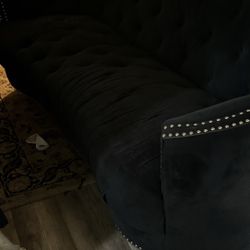 Vintage Black Couch 