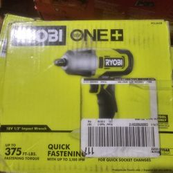 Ryobi Impact Wrench 18v  New 