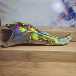 Songbird Ocarina DragonTooth Alto C – Fire Opal – Discontinued & Rare – Mint Condition