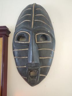 Hand Carved Mask From Ghana