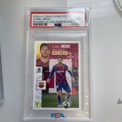 2020 PANINI COLECCIONES ESTE LA LIGA SPANISH #15 LIONEL MESSI PSA 9