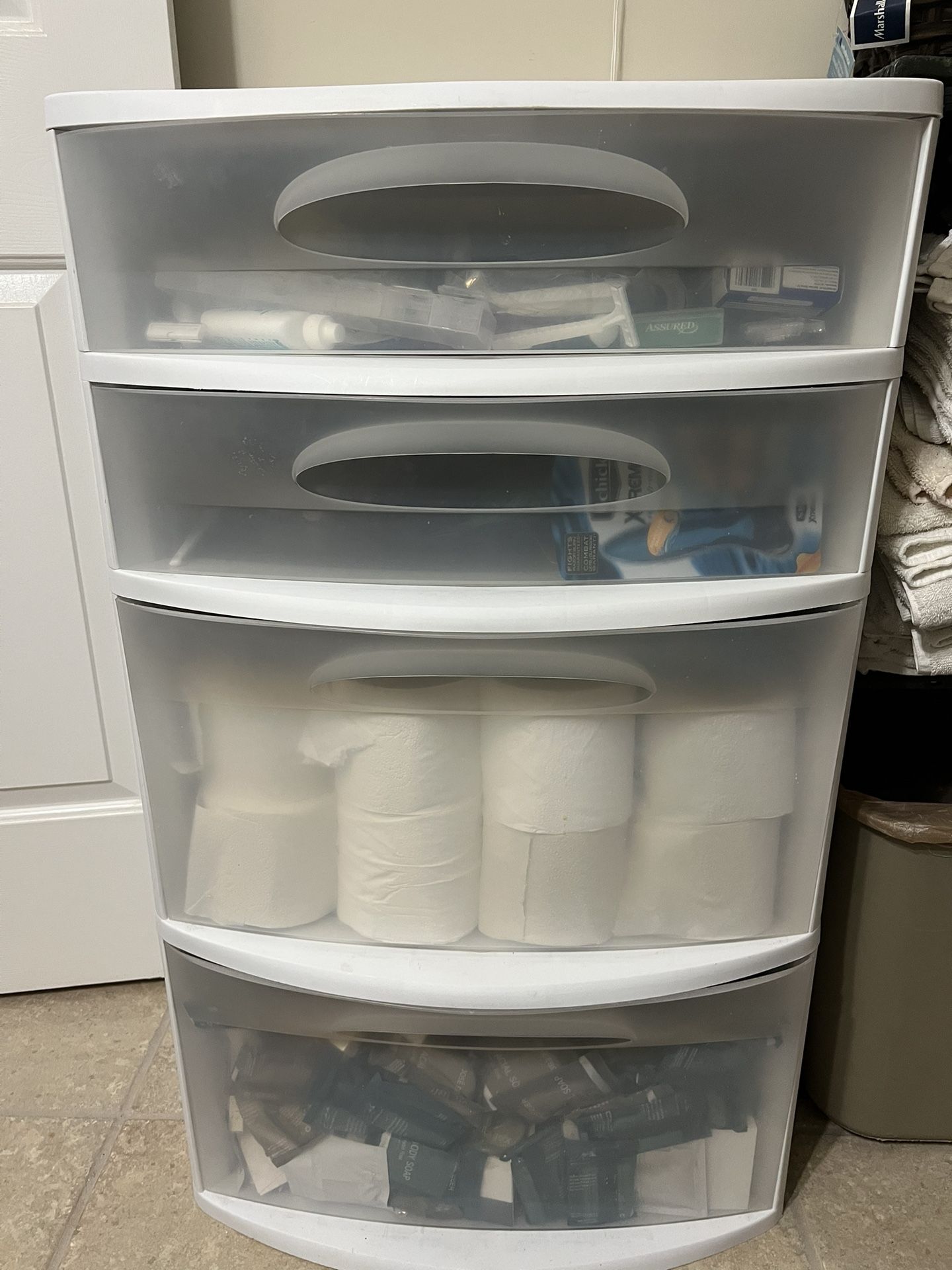 Extra Large Sterilite Plastic Drawer Stack