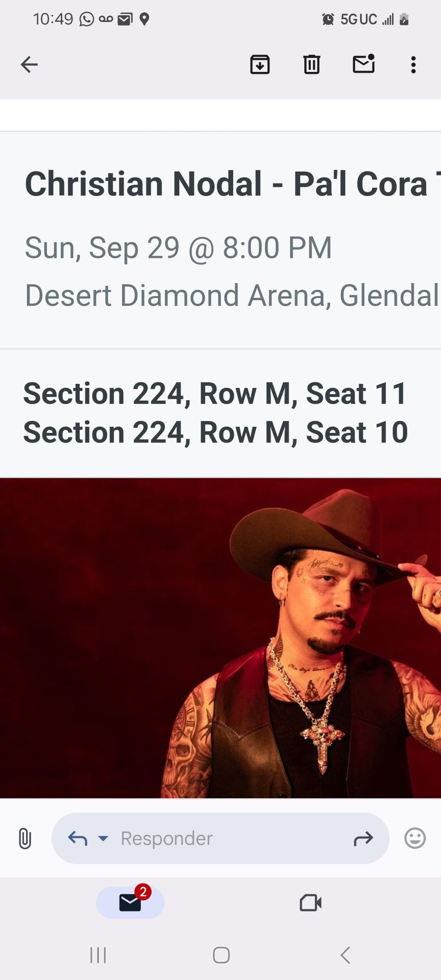 Christian Nodal Tickets
