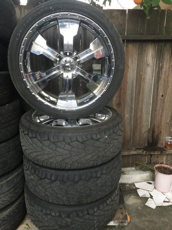 Rines 24 inch 6 lug con llantas trocas Chevys