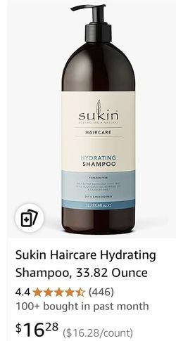 Sukin Haircare Hydrating Shampoo, 33.82 Ounce