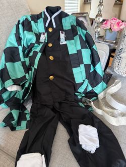 Tanjiro Kamado Demon Slayer Cosplay Costume kids size 7-9