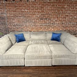 Delivery Available gray modular sectional sofa couch