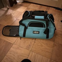 Two Blue Small Dog/Cat Carriers 