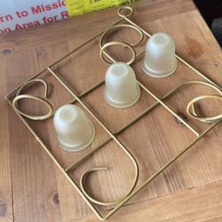 Wall Scones W/glass Candle Holders