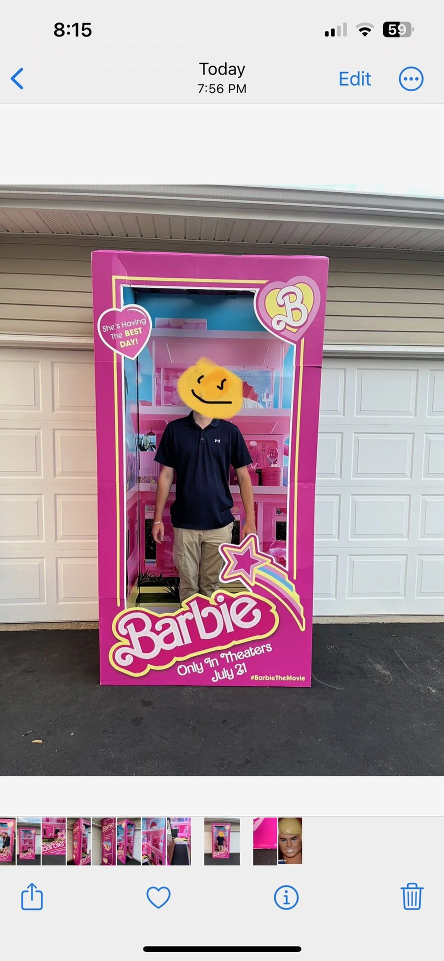 Pending-Barbie Movie Photo Booth Life size Cardboard Box