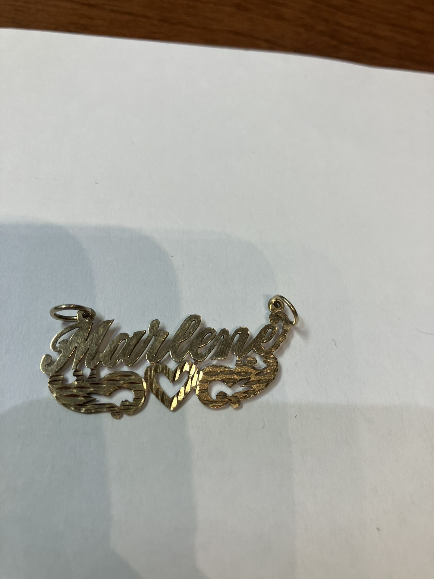 10k Gold Name Plate #109774-1 MJ