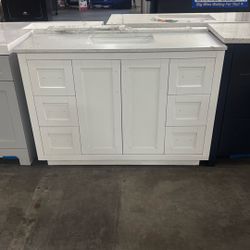 Miranda 48 in. W Single Bath Vanity in White with