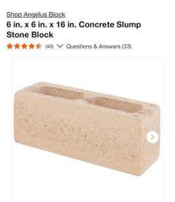 6 in. x 6 in. x 16 in. Concrete Slump Stone Block (41)