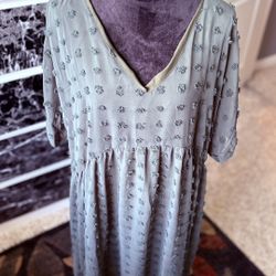Hbeyyto Brand Women’s Sage Green Babydoll Tunic