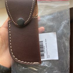 Knive Genuine Leather Holster 5” Brown Brand New