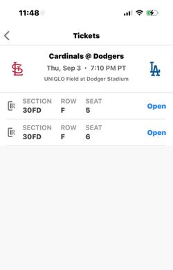 2 Dodgers tickets