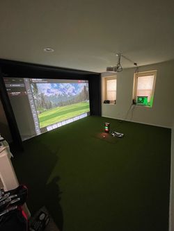 Carl’s Place Premium Golf Simulator Screen 7’ x 12.5’ + Frame & Accessories