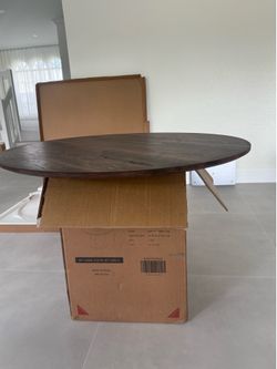 Brand New 45” Round Dining Table for 4 – New in Box