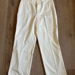 Vintage Alan Flusser Men's Classic Beige Pants 33 X 30