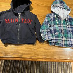 Little Boys Jackets- Montauk Sweatshirt XS An The Other Jacket Is Reversible Also Size 5
