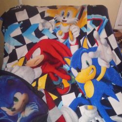 sonic The Headgehog Book Bag Blanket 