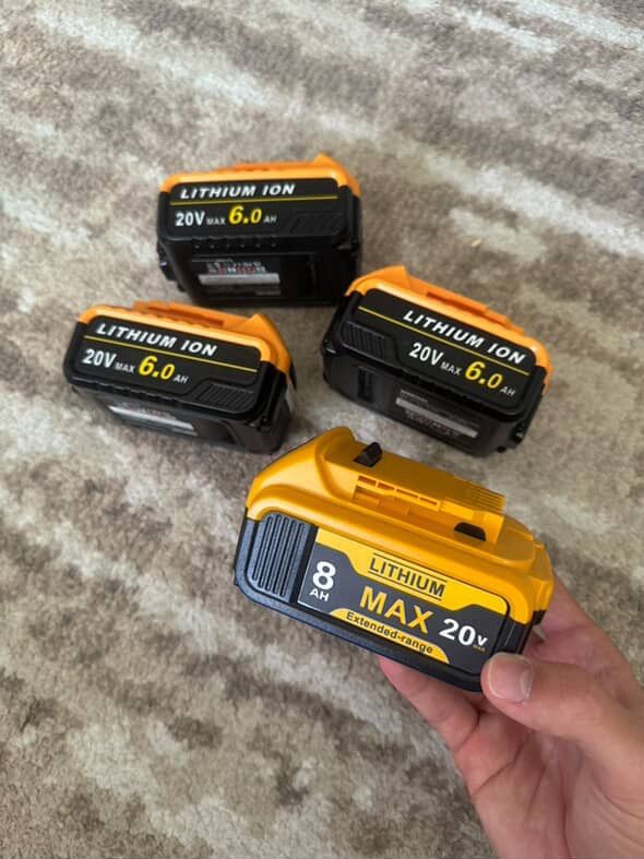 Dewalt 8Ah and 6Ah replacement batteries