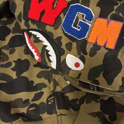 Green Camo Bape Full zip 