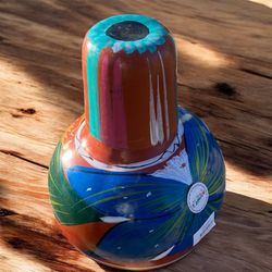 Brand New Imported From Mexico Traditional Garrafon Clay Jug With Matching Cup 