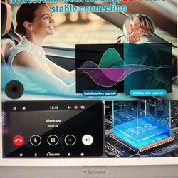 CARPURIDE Car Stereo with Wireless Apple CarPlay&Android Auto,Plug and