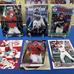 Dylan Crews 6 Card Washington Nationals Rookie Card Lot! Prizm, Bowman, Crusade