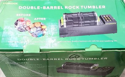 ATOROCK Double Barrel Rock Tumbler Kit Digital Timer 3 Speed Brushless Motor NIB