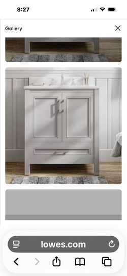 30” Bathroom Vanity: Light Grey