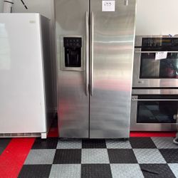 GE stainless steel Side-by-side 