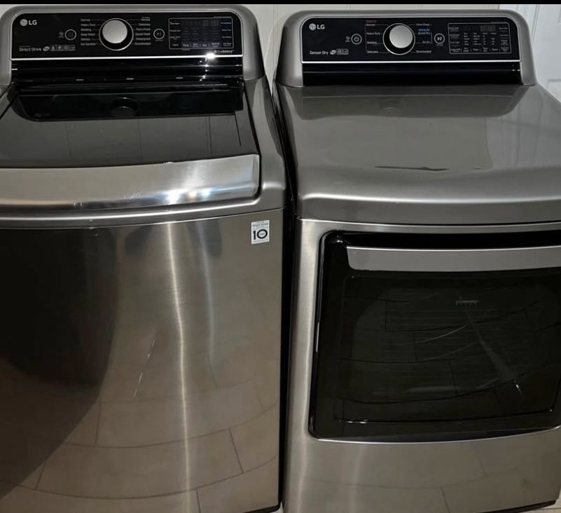 Lg Grey Washer And Dryer Electric